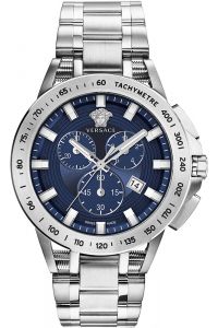 Reloj de pulsera Versace - VE3E00521 correa color: Gris plata Dial Azul noche Hombre