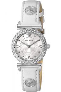 Reloj Versace VEAA00218 Acero Inoxidable correa color: Blanco Dial Plata Analógico Mujer