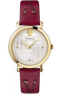 Reloj de pulsera Versace - VELV00320 correa color: Rojo carmin Dial Gris plata Mujer