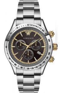 Reloj de pulsera Versace - VEV700419 correa color: Gris plata Dial Chocolate Hombre