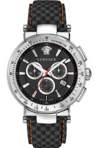 Reloj Versace VFG040013 Acero Inoxidable correa color: Negro Dial Negro Cronógrafo Hombre