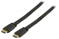 Cable plano HDMI™ de Alta Velocidad con Ethernet conector HDMI™ - conector HDMI™ de 3.00 m en color negro Valueline 