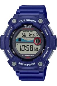 Reloj de pulsera CASIO Sports - WS-1300H-2AVEF correa color: Azul Dial LCD Negro Hombre