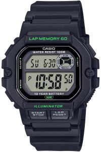 Reloj de pulsera CASIO Sports - WS-1400H-1A correa color: Negro Dial LCD Negro Hombre