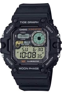 Reloj de pulsera CASIO Sports - WS-1700H-1A correa color: Negro Dial LCD Negro Hombre