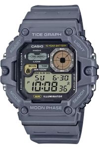 Reloj de pulsera CASIO Sports - WS-1700H-8A correa color: Gris ratón Dial LCD Negro Hombre