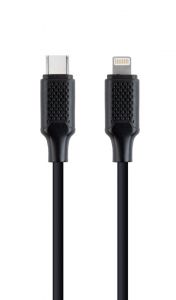 Gembird CC-USB2-CM8PM-1.5M cable de conector Lightning 1,5 m Negro