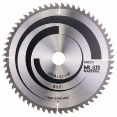 Bosch 2 608 640 449 - Hoja de sierra circular Multi Material - 254 x 30 x 3,2 mm, 60 (pack de 1)