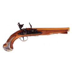 Réplica de pistola de chispa del General George Washington fabricada en Inglaterra en el Siglo XVIII, de metal y madera, con mecanismo simulador de carga y disparo, con cañón ciego, no dispara, para decoración