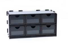 Accesorios pinturas  negro element with six drawer