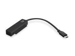 ACT AC1525 cambiador de género para cable USB Type-C SATA 7-pin + 15pin Negro