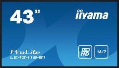 iiyama LE4341S-B1 pantalla de señalización Pantalla plana para señalización digital 108 cm (42.5") LCD 350 cd / m² Full HD Negro 18/7