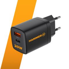Hammer rapidcharge duo usb-a and usb-c pd 20w