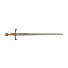 Espada medieval de Francia del Siglo XIV de 102 cm de largo, 1.682 gramos de peso, material de metal, Denix 5202