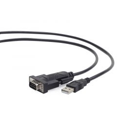 Gembird UAS-DB9M-02 cable de serie Negro 1,5 m USB tipo A DB-9