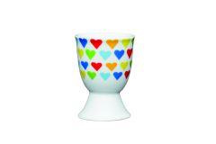 Kitchen Craft – brillante diseño de corazones huevera, porcelana, multicolor, 9 x 12 x 16 cm