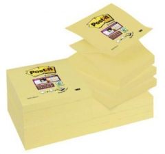 Post-it blocs z-notas 100 hojas canary yellow 76x76  -pack 12-