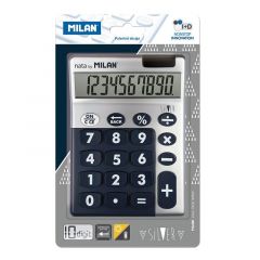 Milan calculadora 10 digitos silver - calculadora de sobremesa - teclas grandes - tecla rectificacion entrada de datos - color gris