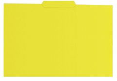 Gio subcarpeta con pestaña central folio cartulina 250gr amarillo intenso -50u-