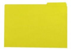 Gio subcarpeta con pestaña lateral izquierda folio cartulina 250gr amarillo intenso -50u-