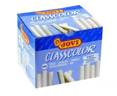 Jovi tizas classcolor school antipolvo 80mm blanco caja de 100