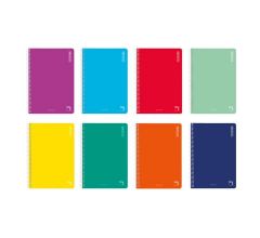 Pacsa cuaderno basic 80 hojas 4x4 tapas cartón cuarto 60gr colores surtido -10u-