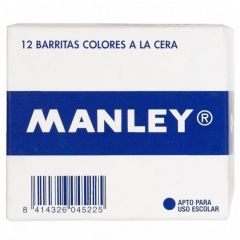 Manley ceras 60mm azul turquesa (16) estuche de 12