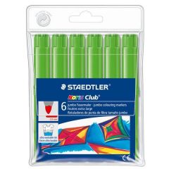 Staedtler noris watercolour 340 pack de 6 rotuladores de gran tamaño - trazo 3mm aprox - lavable facilmente - tinta base de agua - color verde claro