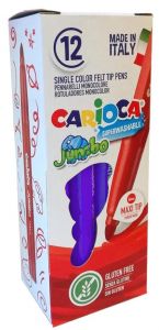 Carioca rotulador jumbo punta maxi violeta - caja de 12