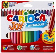 Carioca rotulador joy punta fina colores - caja de 36-