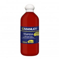 Manley témpera preparada rojo botella de 500 ml