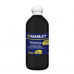 Manley témpera preparada negro botella de 500 ml