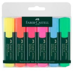 Faber-Castell TEXTLINER 48 marcador 6 pieza(s) Naranja, Rosa, Azul, Verde, Rojo, Amarillo