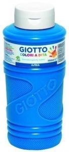 Giotto pintura de dedos de 750 ml color azul cyan