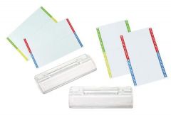 Grafoplás 10 visores + 10 tiras de etiquetas para carpetas colgantes colores surtidos -bolsa-
