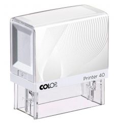 Colop printer 40 g7 23x59mm blanco/azul “no incluye placa de texto personalizada”