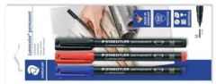 Staedtler lumocolor permanent pen 317 pack de 3 rotuladores permanentes - trazo de 1mm aprox - secado rapido - colores surtidos
