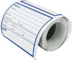 Dohe packia rollo etiquetas adhesivas preimpresas para envíos / 109 x 82 mm / "envío"