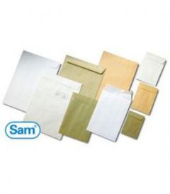 Sam bolsa a-10 para documentos autoadhesivo con tira de silicona 145x355 90 gramos blanco 250 bolsas