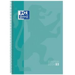 Oxford cuaderno europeanbook 1 microperforado 80 hojas 1 linea tapas extraduras classic a4+ ice mint -5u-