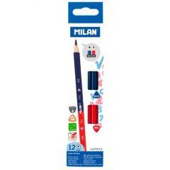 Milan 702312 lápiz de color Azul, Rojo 12 pieza(s)