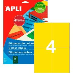 APLI SP-12991 Amarillo Etiqueta para impresora autoadhesiva