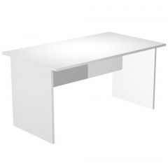 Artexport mesa escritorio presto 160 con patas panel laterales tablero de 22mm blanco