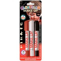 Playcolor pack 3 barras de maquillaje make up thematics pirate c/surtidos