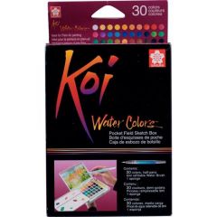 Talens sakura acuarelas koi water colors sketch box de 30 c/surtidos