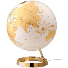 Atmosphere esfera terrestre luminosa light & colour metal gold 30 cm con luz oro metálico