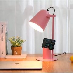 I-total colorful metal flexo-lampara con soporte para movil 35cm rosa
