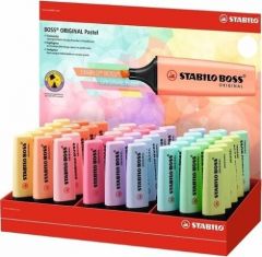 Stabilo expositor 45 marcadores fluorescentes boss original colores pastel surtidos