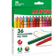 Alpino estuche 36 rotuladores standard colores surtidos