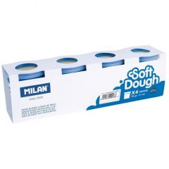 Milan pasta blanda soft dough caja 4 botes 116gr blanco